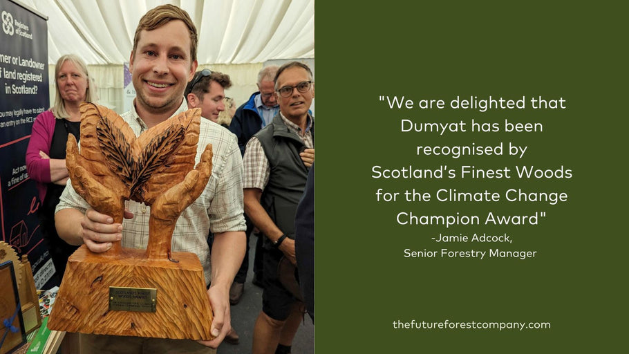 Dumyat wins Climate Change Champion Award at Scotland’s Finest Woods Awards 2023
